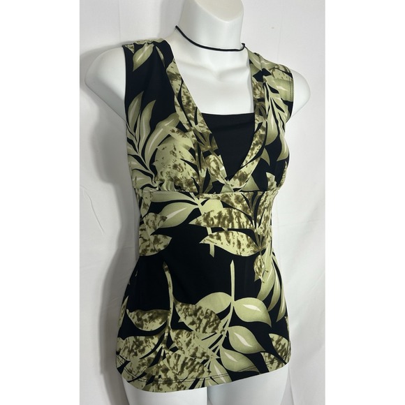 JKLA California Tops - Vintage USA Deadstock Y2K Babydoll Top Size M Green Boho Fairy Grunge Whimsigoth